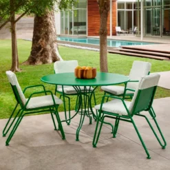 Woodard Wrought Iron Turner 4 Seat Dining Set -Patio Furniture Store 011 Woodard Turner Dinning 0535 dining set edited 95688.1670885591