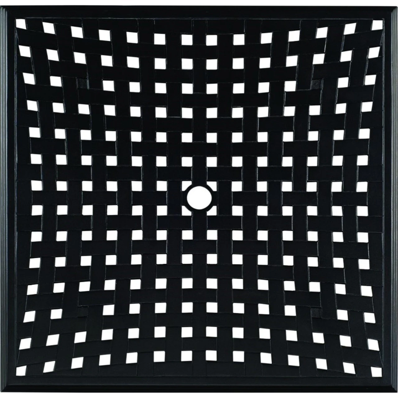 Woodard Aluminum Thatch Top 36" Square Umbrella Bar Table 1 Woodard Aluminum Thatch Top 36" Square Umbrella Bar Table