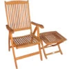 Regal Teak Folding Chair & Side Table