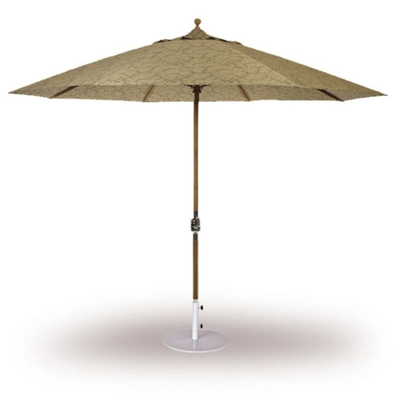 Three Birds 11 Ft Teak Umbrella With Crank Lift 1 Three Birds 11 Ft Teak Umbrella With Crank Lift