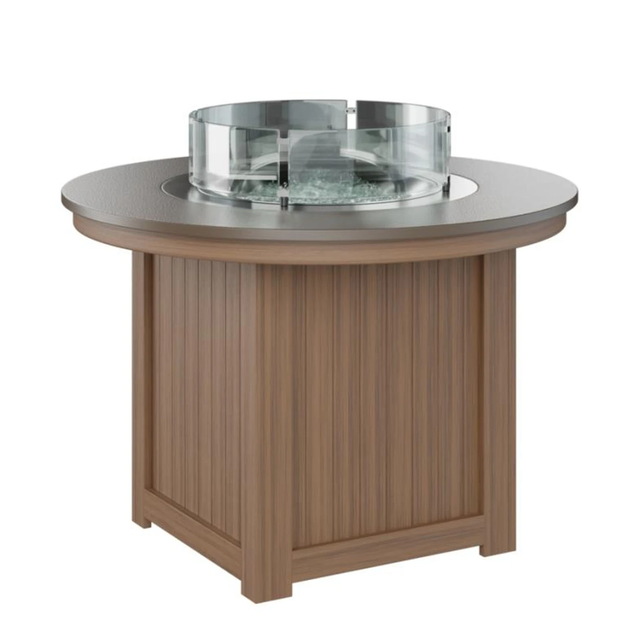 Berlin Gardens Resin Donoma 44" Round Dining Height Fire Table With Hammered Top 1 Berlin Gardens Resin Donoma 44" Round Dining Height Fire Table With Hammered Top