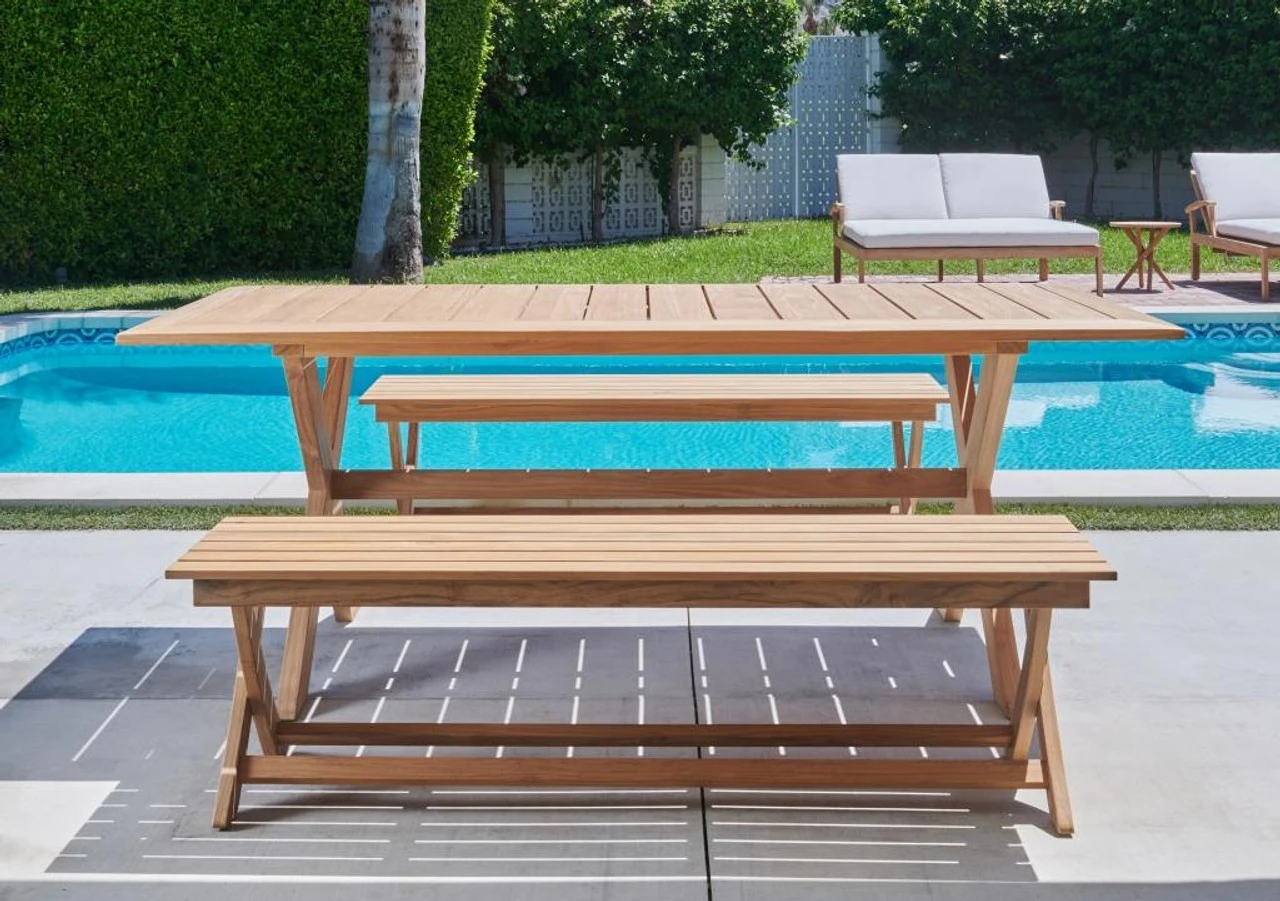 HiTeak 3-Piece Picnic Table Set 1 HiTeak 3-Piece Picnic Table Set