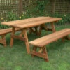 27" Wide Classic Family Cedar Picnic Table Set - Kit