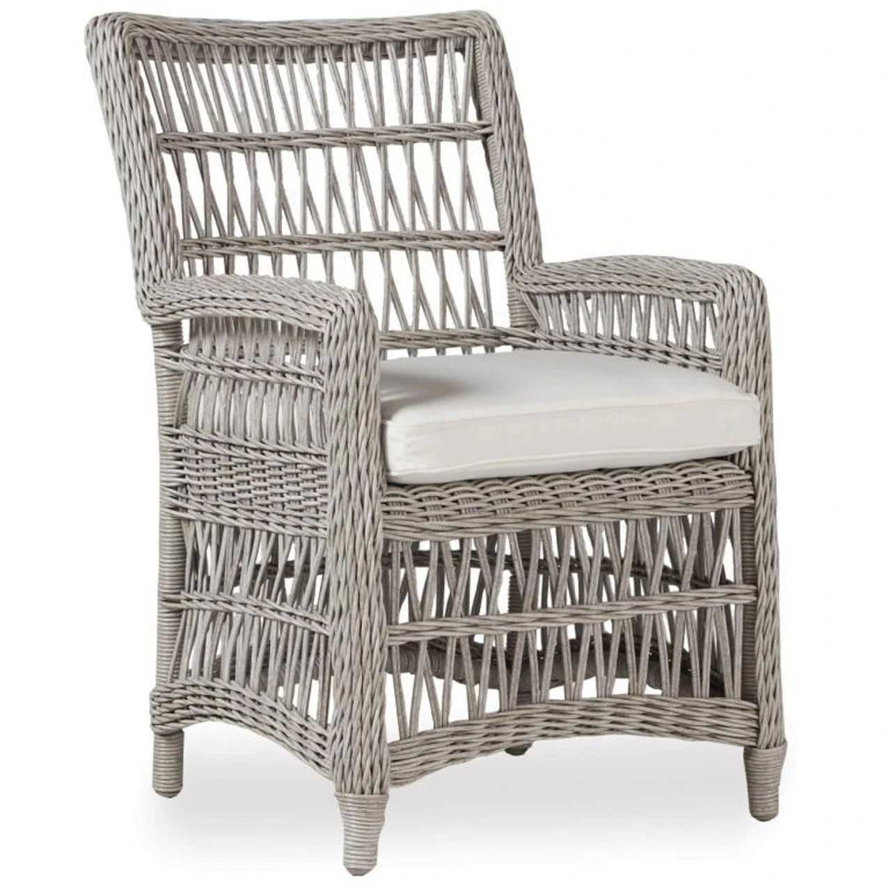 Lloyd Flanders Vinyl Wicker Mackinac Dining Armchair 4 Lloyd Flanders Vinyl Wicker Mackinac Dining Armchair - Image 4