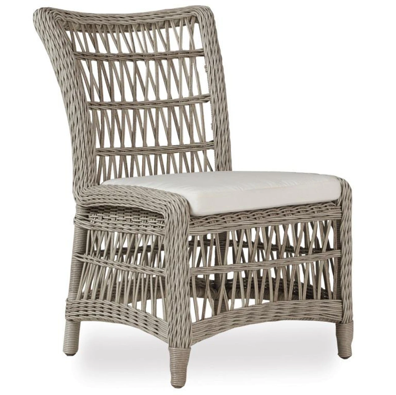 Lloyd Flanders Vinyl Wicker Mackinac Armless Dining Chair 4 Lloyd Flanders Vinyl Wicker Mackinac Armless Dining Chair - Image 4