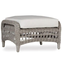 Lloyd Flanders Vinyl Wicker Mackinac Ottoman