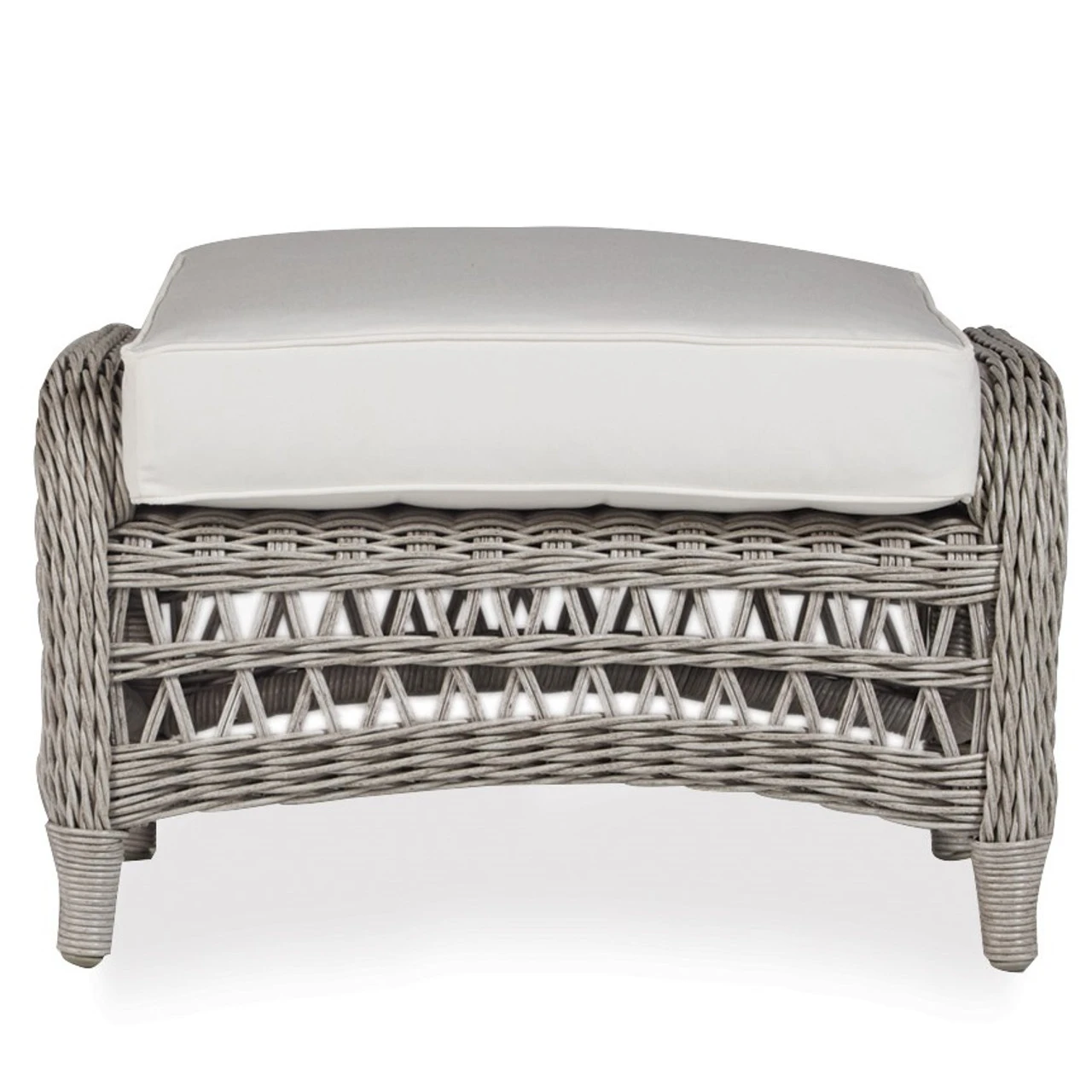 Lloyd Flanders Vinyl Wicker Mackinac Ottoman 2 Lloyd Flanders Vinyl Wicker Mackinac Ottoman - Image 2