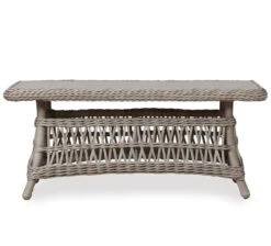 Lloyd Flanders Wicker Mackinac 44" Cocktail Table With Lay On Glass