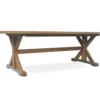 Lloyd Flanders Teak 99" Rectangular Trestle Dining Table