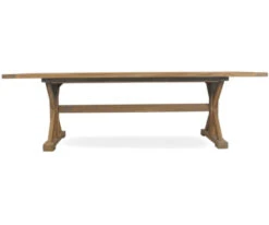 Lloyd Flanders Teak 99" Rectangular Trestle Dining Table -Patio Furniture Store 286100 edited 95188.1674665643