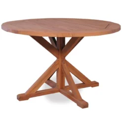 Lloyd Flanders Criss Cross Base Teak 48" Round Dining Table 7 Lloyd Flanders Criss Cross Base Teak 48" Round Dining Table -Patio Furniture Store 286148A edited 17816.1674599744
