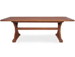 Lloyd Flanders Teak 87" Rectangular Trestle Dining Table