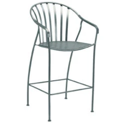 Woodard Wrought Iron Valencia Barrel Shaped Bar Stool (Set Of 2)