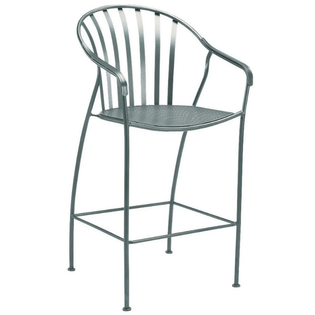 Woodard Wrought Iron Valencia Barrel Shaped Bar Stool (Set Of 2) 1 Woodard Wrought Iron Valencia Barrel Shaped Bar Stool (Set Of 2)