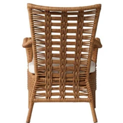 Lloyd Flanders Vinyl Wicker Magnolia Dining Armchair -Patio Furniture Store 331001 back edited 85414.1701197050