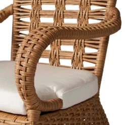 Lloyd Flanders Vinyl Wicker Magnolia Dining Armchair -Patio Furniture Store 331001 detail edited 56910.1701197050