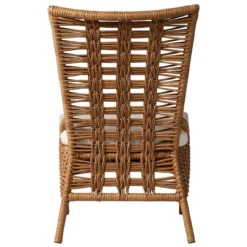 Lloyd Flanders Vinyl Wicker Magnolia Dining Side Chair -Patio Furniture Store 331007 back edited 73080.1701197023