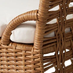 Lloyd Flanders Vinyl Wicker Magnolia Dining Side Chair