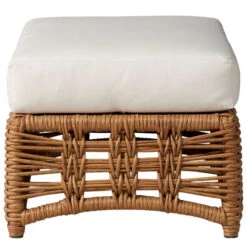 Lloyd Flanders Vinyl Wicker Magnolia Ottoman