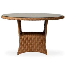 Lloyd Flanders Vinyl Wicker Magnolia 48" Round Umbrella Table 12 Lloyd Flanders Vinyl Wicker Magnolia 48" Round Umbrella Table -Patio Furniture Store 331048 front edited 59290.1701197307