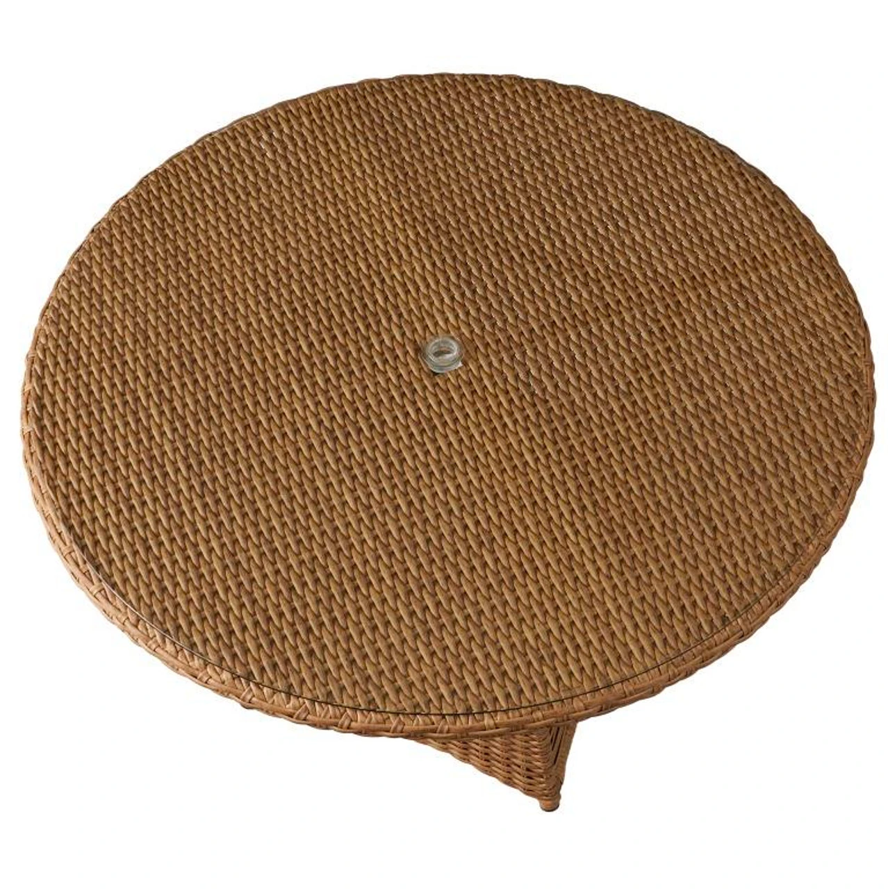 Lloyd Flanders Vinyl Wicker Magnolia 48" Round Umbrella Table 5 Lloyd Flanders Vinyl Wicker Magnolia 48" Round Umbrella Table - Image 5