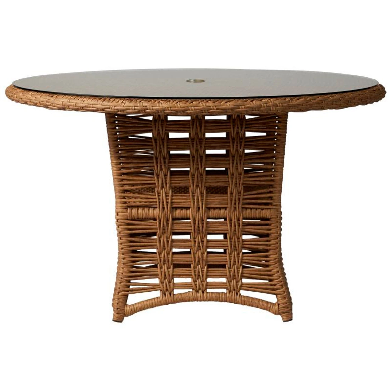 Lloyd Flanders Vinyl Wicker Magnolia 48" Round Umbrella Table 3 Lloyd Flanders Vinyl Wicker Magnolia 48" Round Umbrella Table - Image 3