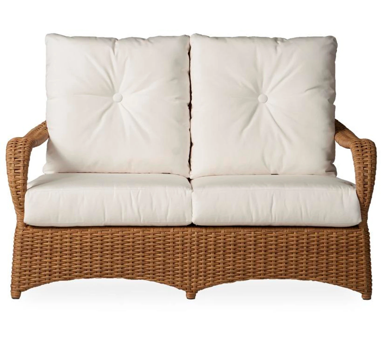 Lloyd Flanders Vinyl Wicker Magnolia Loveseat 4 Lloyd Flanders Vinyl Wicker Magnolia Loveseat - Image 4