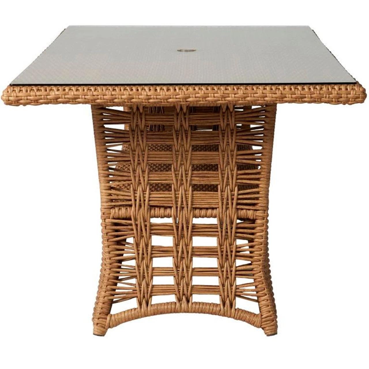 Lloyd Flanders Vinyl Wicker Magnolia 84" Rectangular Umbrella Table 2 Lloyd Flanders Vinyl Wicker Magnolia 84" Rectangular Umbrella Table - Image 2