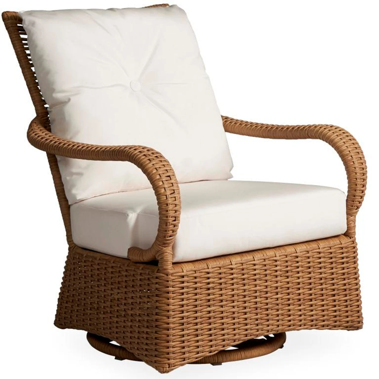 Lloyd Flanders Vinyl Wicker Magnolia Swivel Gliding Lounge Chair 7 Lloyd Flanders Vinyl Wicker Magnolia Swivel Gliding Lounge Chair - Image 7