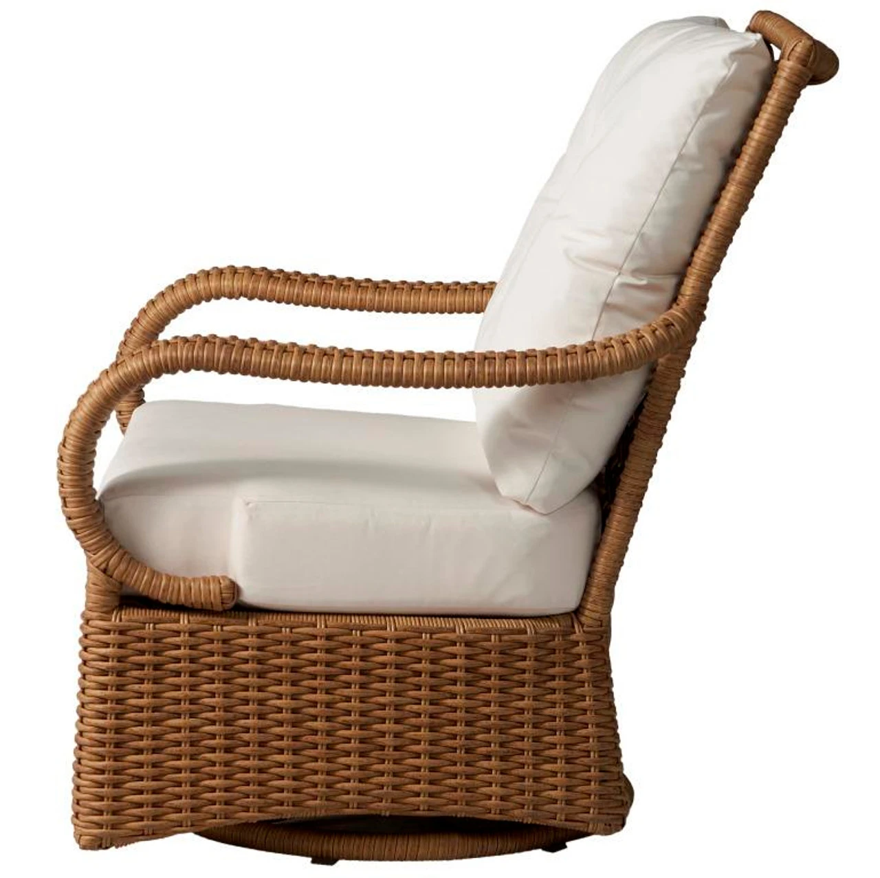 Lloyd Flanders Vinyl Wicker Magnolia Swivel Gliding Lounge Chair 4 Lloyd Flanders Vinyl Wicker Magnolia Swivel Gliding Lounge Chair - Image 4