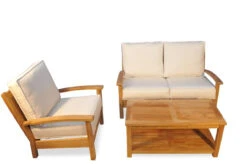 Regal Teak Deep Seating Lounge Set With Loveseat -Patio Furniture Store 4. ld 1500 RDS LSSCH LCT SET C wcwm edited 89892.1676316868