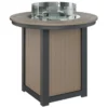 Berlin Gardens Resin Donoma 44" Round Bar Height Fire Pit Table