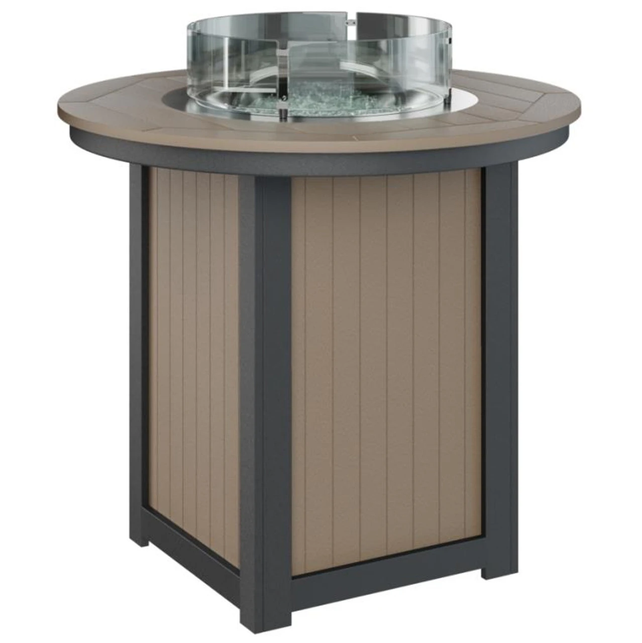 Berlin Gardens Resin Donoma 44" Round Bar Height Fire Pit Table 1 Berlin Gardens Resin Donoma 44" Round Bar Height Fire Pit Table