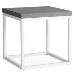 Lloyd Flanders Universal Aluminum 20" Square End Table - White Finish