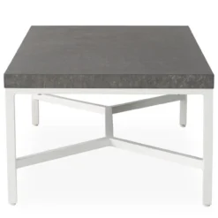 Lloyd Flanders Universal Aluminum 47.4" Rectangular Cocktail Table - White Finish -Patio Furniture Store 486244 side edited 15380.1701289021