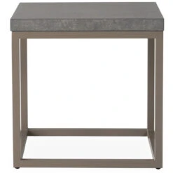 Lloyd Flanders Universal Aluminum 20" Square End Table - Taupe Finish