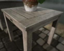 Three Birds Shelburne Teak Tall 20" Square Side Table -Patio Furniture Store 4vRavcgc Edited 70632.1672514338