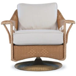 Lloyd Flanders Loom Nantucket Swivel Glider Lounge Chair -Patio Furniture Store 51091 str edited 89371.1698437195