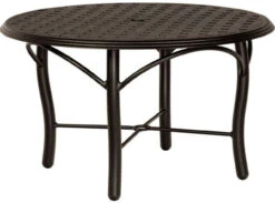 Woodard Aluminum Thatch Top 36" Round Umbrella Coffee Table