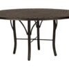 Woodard Aluminum Thatch Top 60" Round Umbrella Dining Table