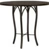 Woodard Aluminum Thatch Top 36" Round Umbrella Bar Table