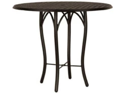 Woodard Aluminum Thatch Top 36" Round Umbrella Bar Table