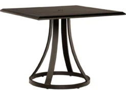 Woodard Aluminum Solid Top 36" Square Umbrella Bistro Table