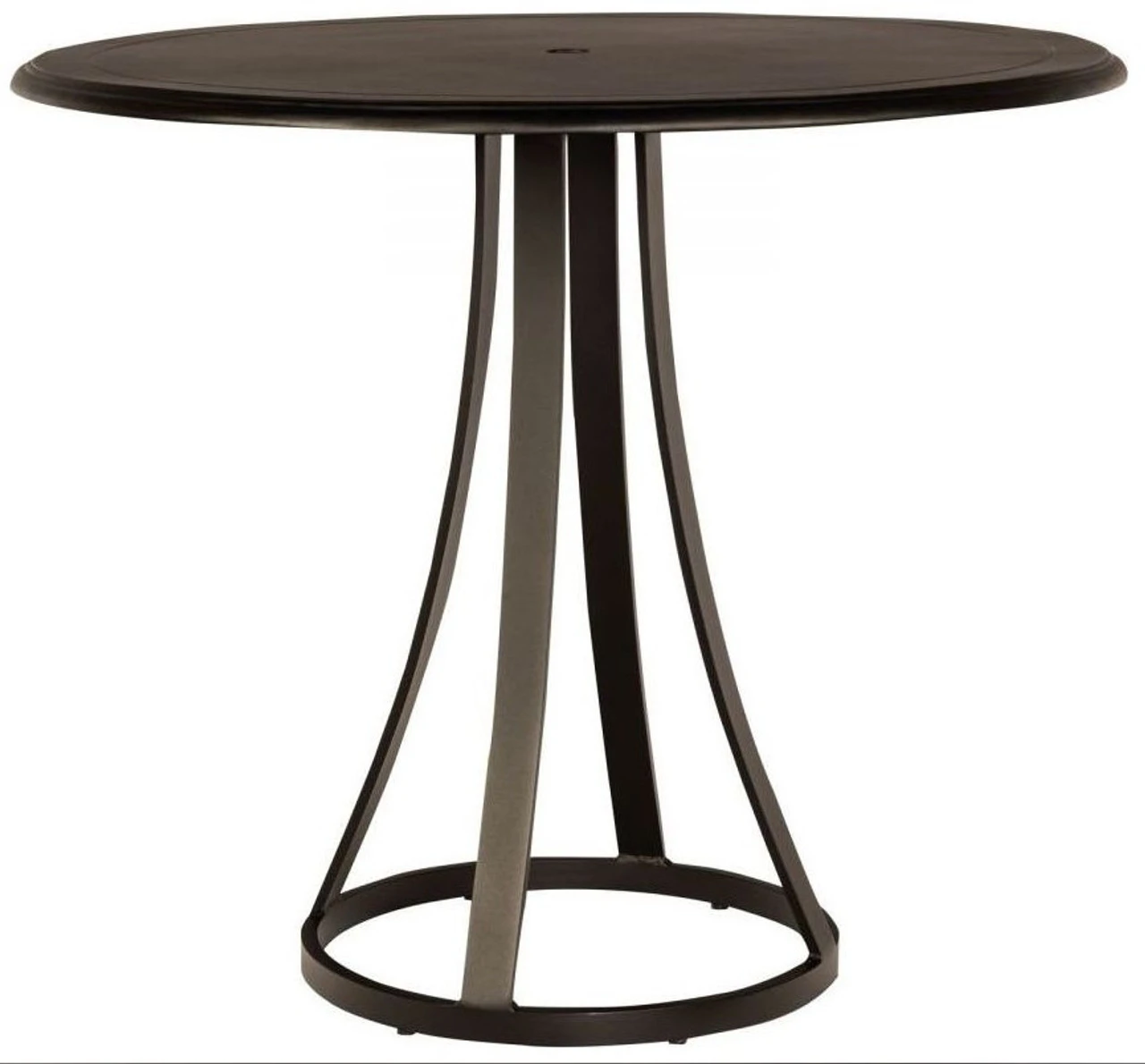 Woodard Aluminum Solid Top 48" Round Umbrella Bar Table 1 Woodard Aluminum Solid Top 48" Round Umbrella Bar Table
