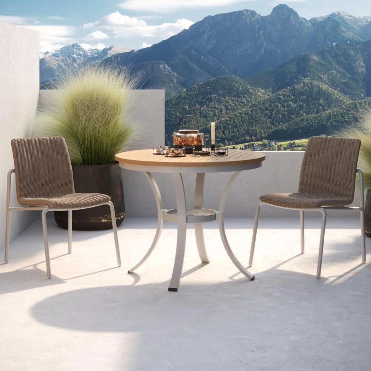 Oxford Garden Orso Sand Colored Wicker 36" Round 2 Seat Bistro Set - July 4th Sale - Good 'til The 8th! 6 Oxford Garden Orso Sand Colored Wicker 36" Round 2 Seat Bistro Set - July 4th Sale - Good 'til The 8th! - Image 6