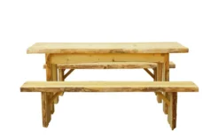 6ft Autumnwood Table Set With 2 Wildwood Benches -Patio Furniture Store 6ft autumnwood table set with 2 wildwood benches 55 84167.1646940452