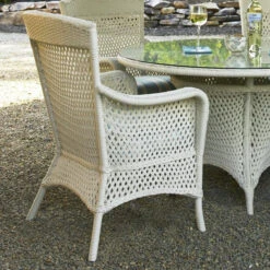 Lloyd Flanders Vinyl Wicker Grand Traverse Dining Armchair -Patio Furniture Store 7130109729771048097 chair back edited 06918.1675806519
