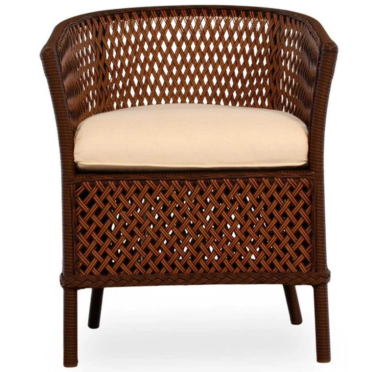 Lloyd Flanders Vinyl Wicker Grand Traverse Barrel Dining Chair 2 Lloyd Flanders Vinyl Wicker Grand Traverse Barrel Dining Chair - Image 2