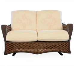 Lloyd Flanders Vinyl Wicker Grand Traverse Loveseat Glider