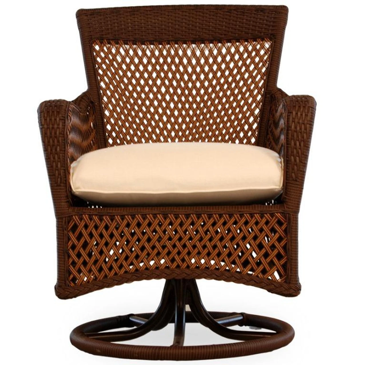 Lloyd Flanders Vinyl Wicker Grand Traverse Swivel Dining Armchair 4 Lloyd Flanders Vinyl Wicker Grand Traverse Swivel Dining Armchair - Image 4